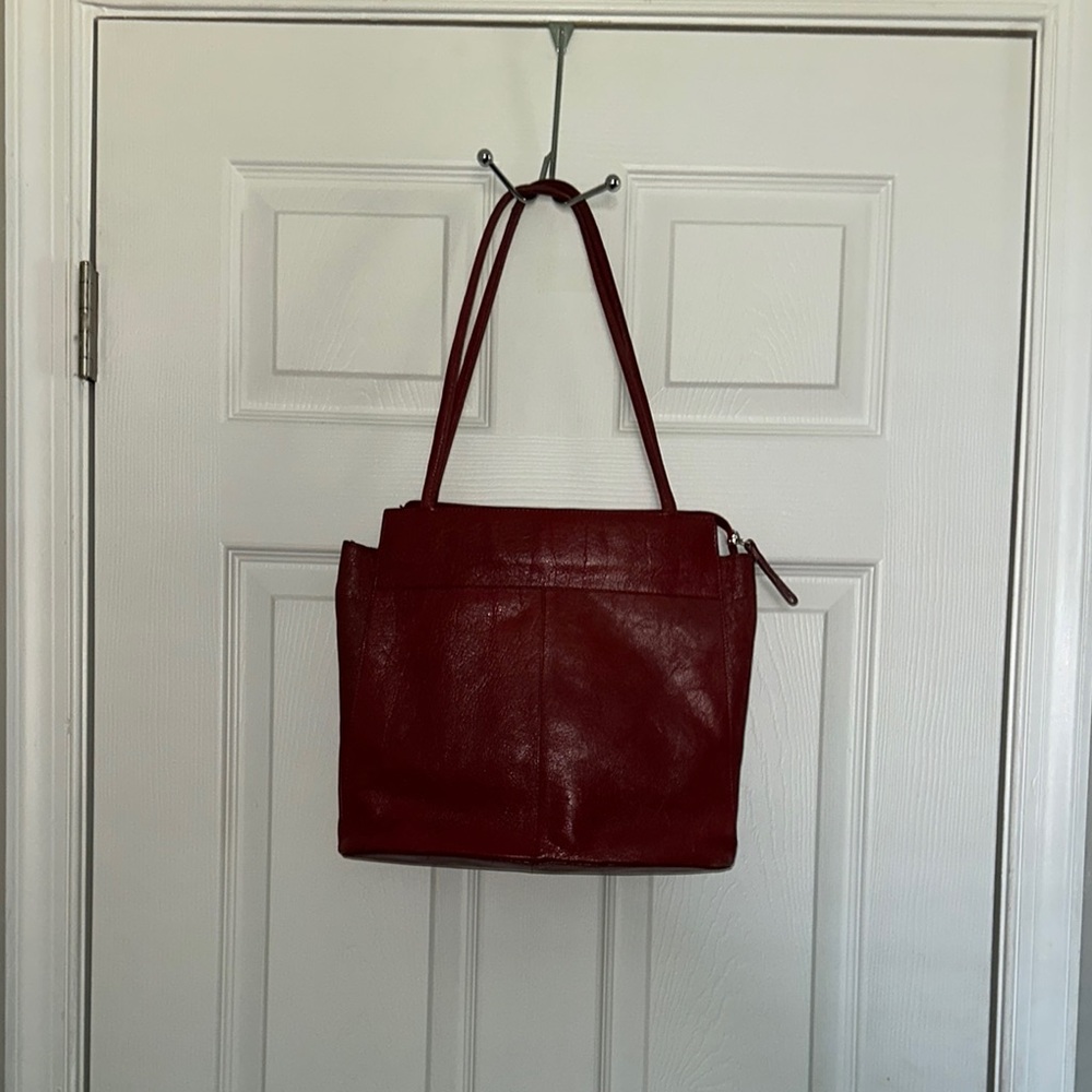 Wilsons Leather Red Tote Bag with Sophisticated Style Vintage